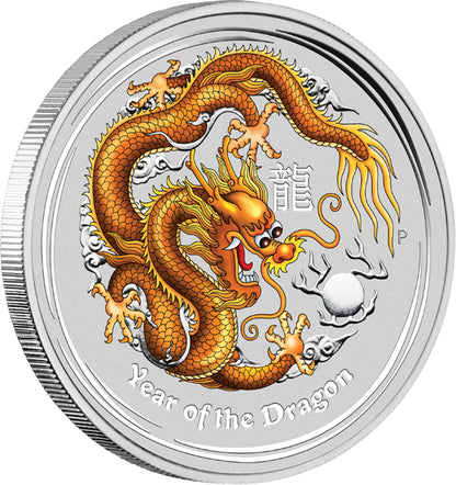 2012 $1 Lunar Year of The Dragon 1oz Silver 10 Coin Set