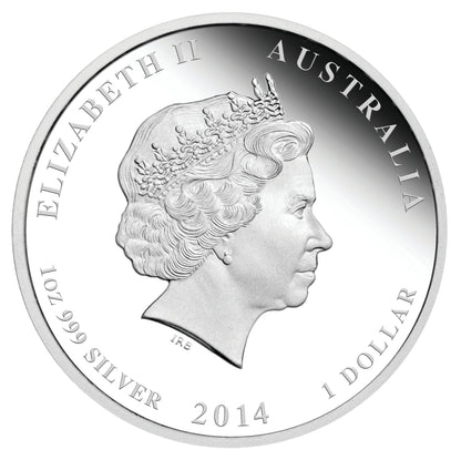2014 $1 Lunar Year of The Horse 1oz Silver Proof Coin