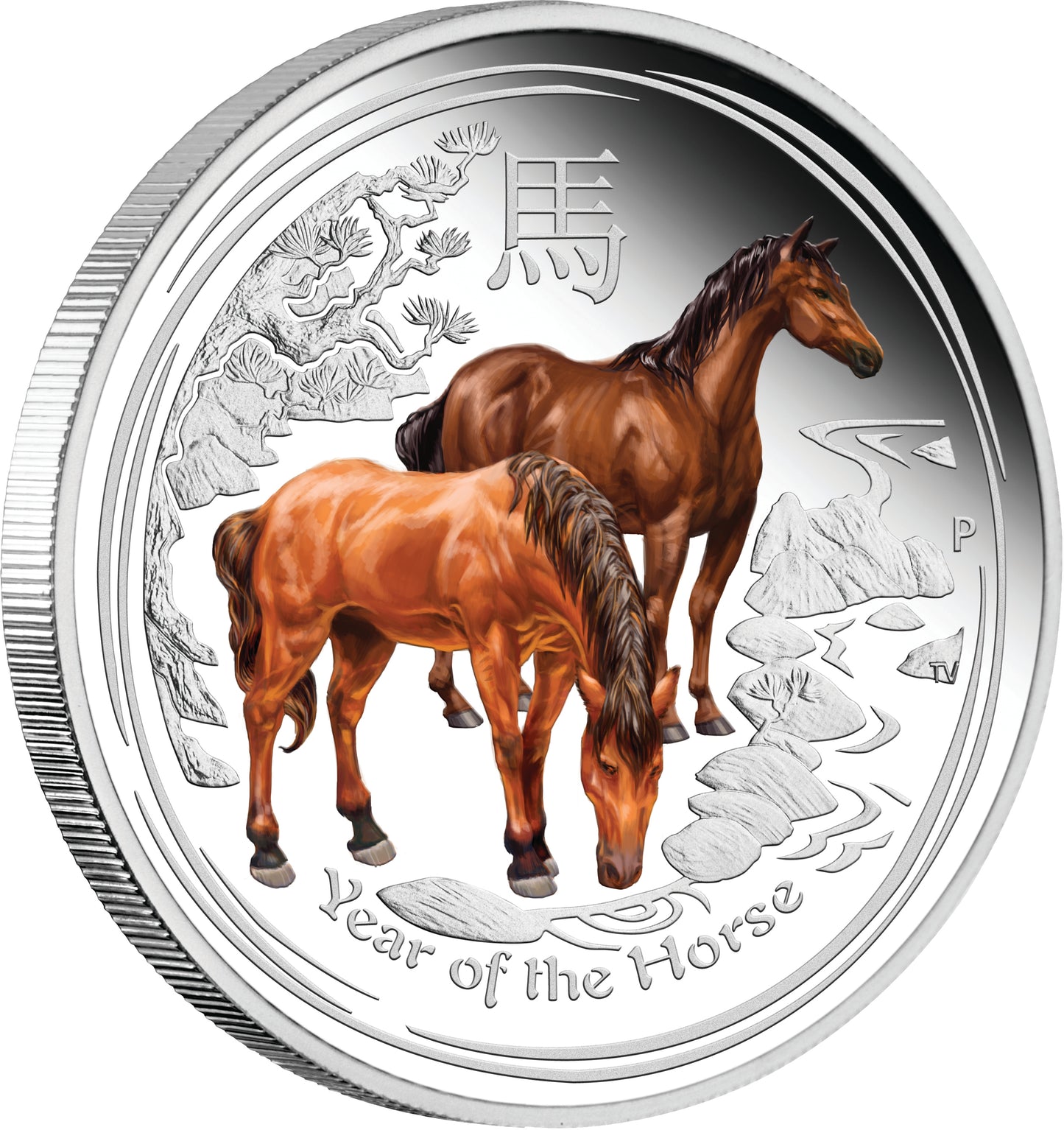 2014 $2 ANDA Perth Lunar Year of The Horse 2oz Silver Coloured Proof Coin