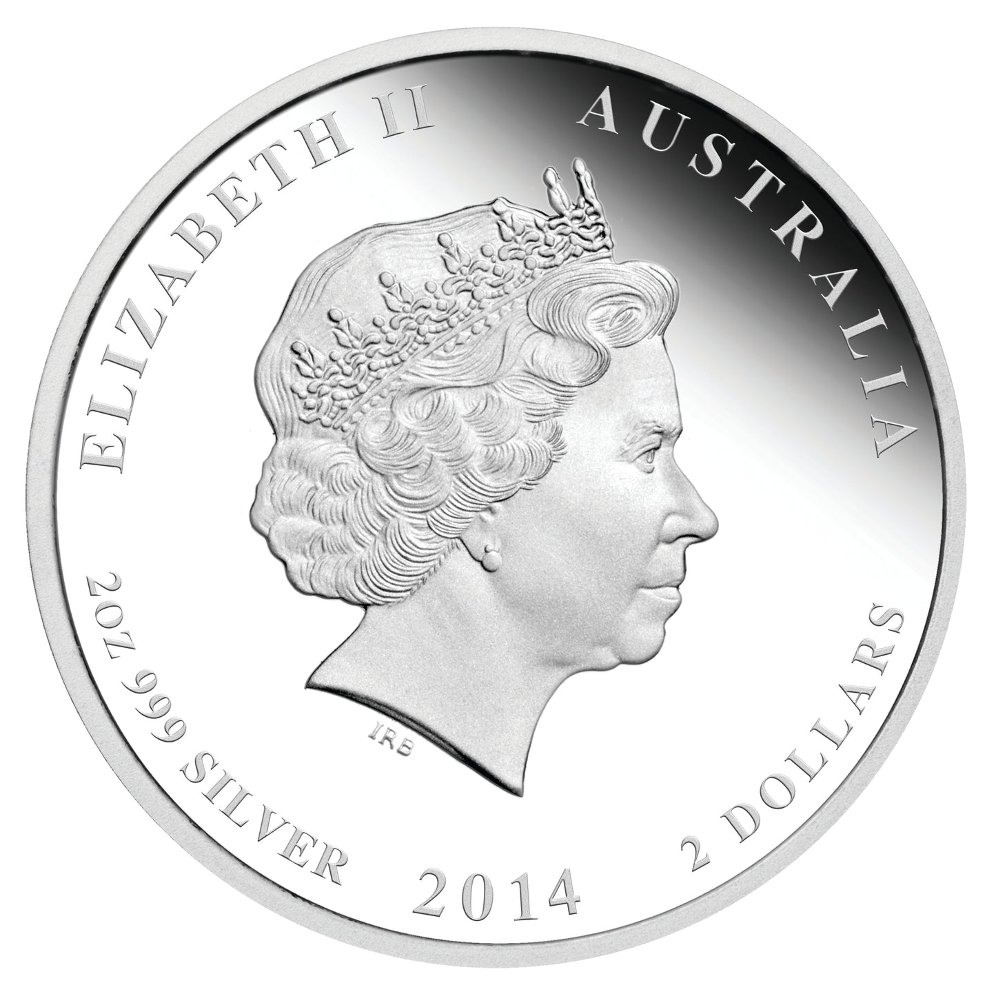 2014 $2 ANDA Perth Lunar Year of The Horse 2oz Silver Coloured Proof Coin