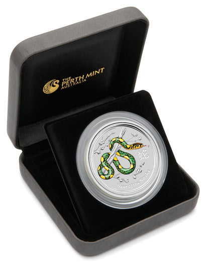 2013 $2 ANDA Perth Lunar Year of The Snake 2oz Silver Coloured Coin