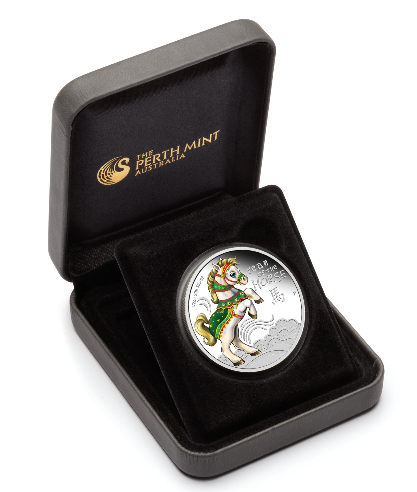 Cook Islands 2014 50c Lunar Baby Year of The Horse 1/2oz Silver Coloured Proof Coin