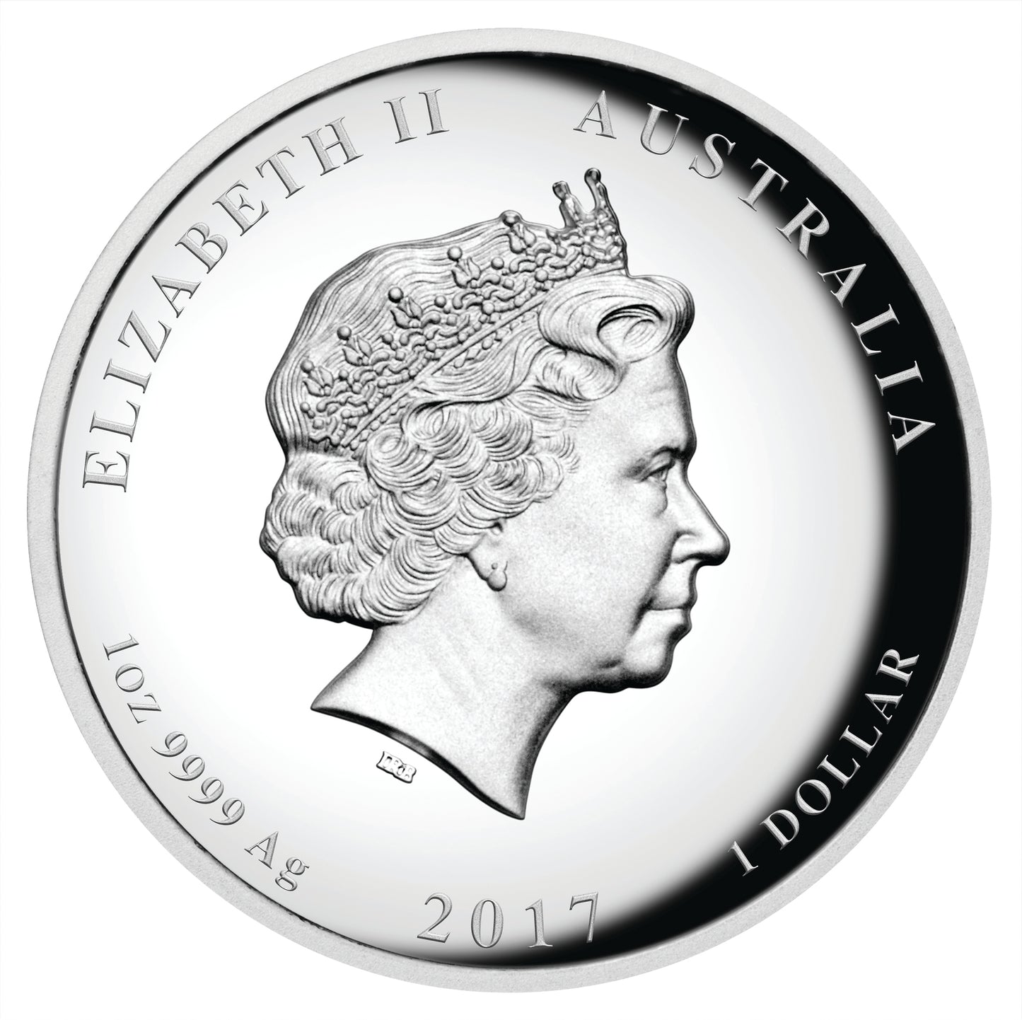 2017 $1 Lunar Year of The Rooster 1oz Silver High Relief Proof Coin