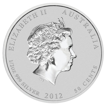 2011 50c BICE [2012] Australian Koala & Lunar Year of The Dragon 1/2oz Silver 2 Coin Set