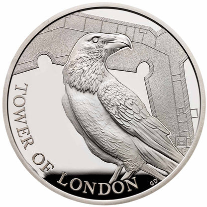 UK 2019 £5 The Tower of London The Legend of The Ravens Silver Proof Coin