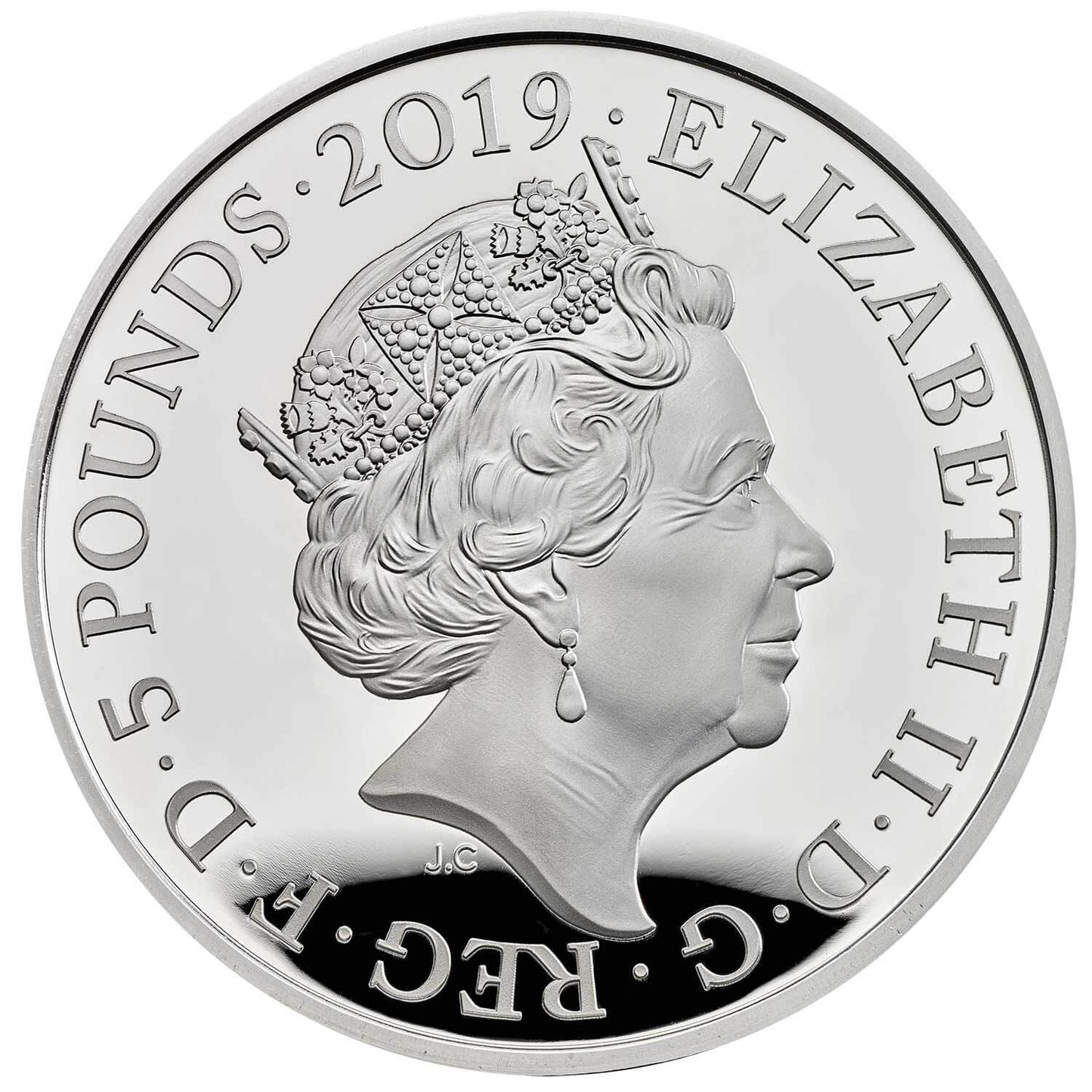 UK 2019 £5 The Tower of London The Legend of The Ravens Silver Proof Coin