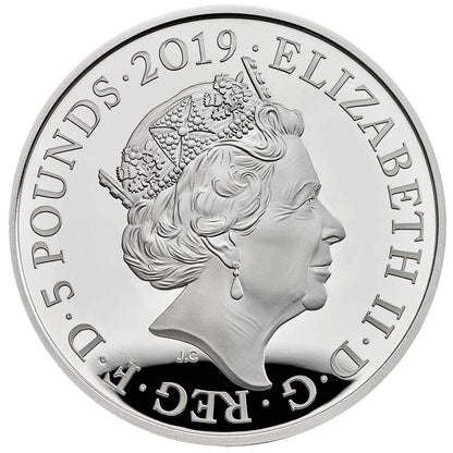 UK 2019 £5 The Tower of London The Legend of The Ravens Silver Proof Coin