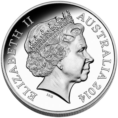 2014 $1 30th Anniversary 1oz Silver High Relief Proof Coin