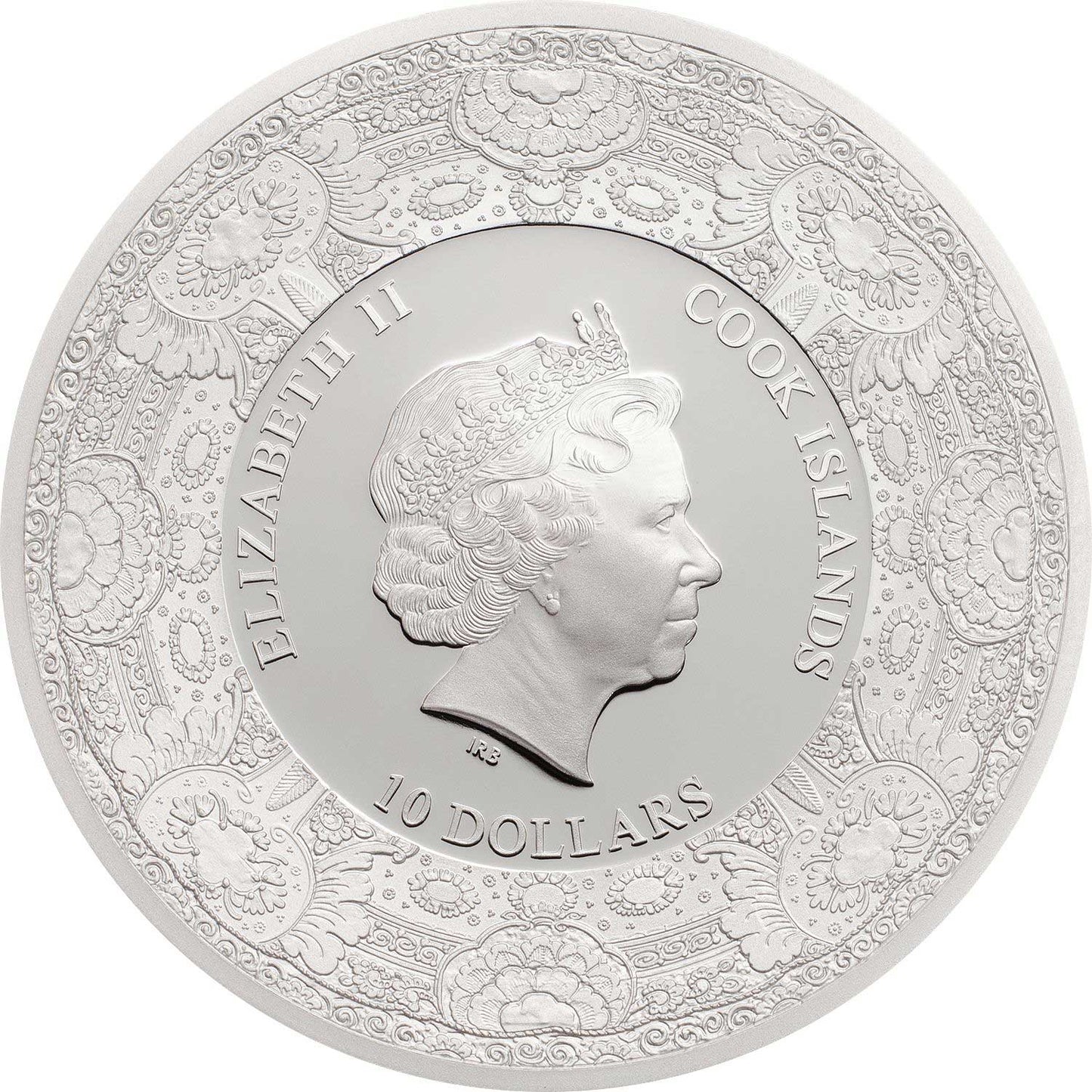 Cook Islands 2014 $10 Dutch East India Company with Royal Delft Earthenware Insert Silver Proof Coin
