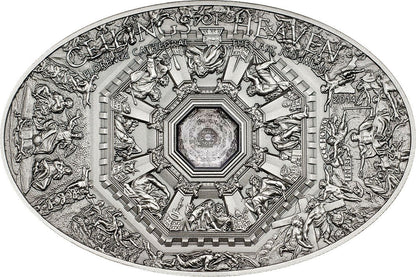 Cook Islands 2014 $5 Ceilings of Heaven Florence Cathedral with Nano Chip Silver Antiqued Coin