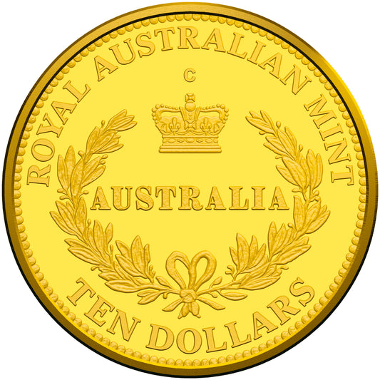 2016 $10 Australia's First Mints 'C' Mintmark 1/10oz Gold Proof Coin