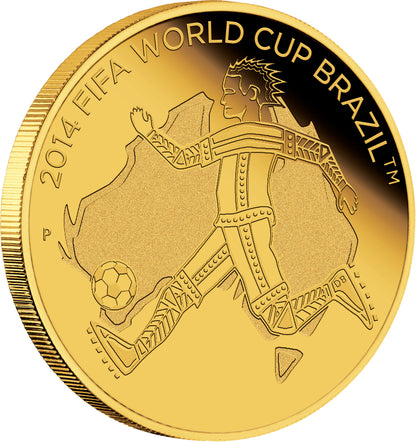 2013 $2 2014 FIFA World Cup Brazil 0.5g Gold Proof Coin