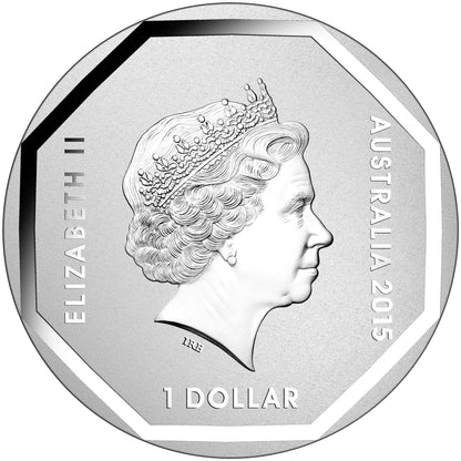2015 $1 Australian Road Signs Emu 1oz Silver Frosted Uncirculated Coin