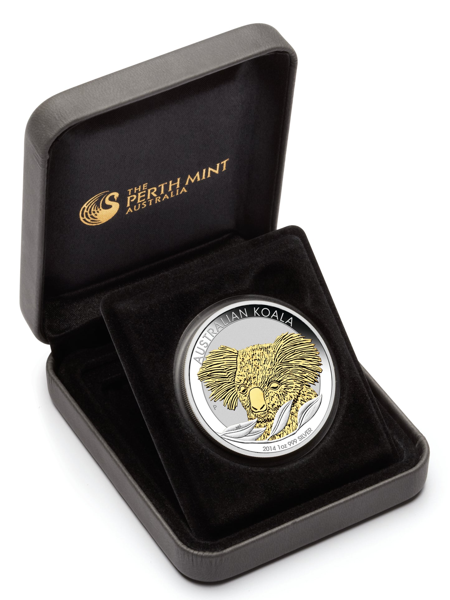 2014 $1 Australian Koala 1oz Silver Gilded Coin