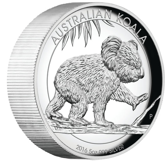 2016 $8 Australian Koala 5oz Silver High Relief Proof Coin