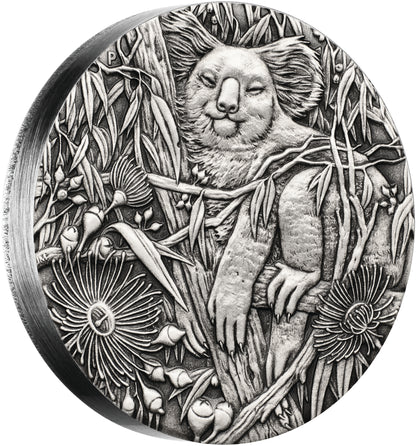 2017 $2 Australian Koala 2oz Silver Antiqued Coin