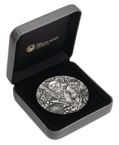 2017 $2 Australian Koala 2oz Silver Antiqued Coin