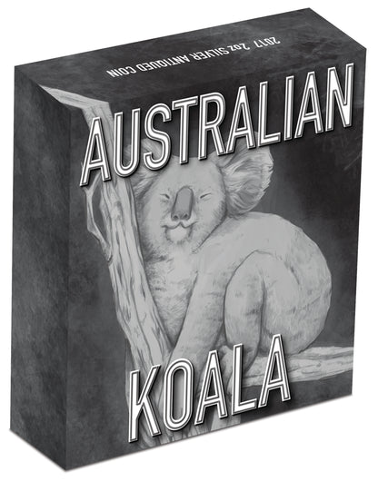 2017 $2 Australian Koala 2oz Silver Antiqued Coin