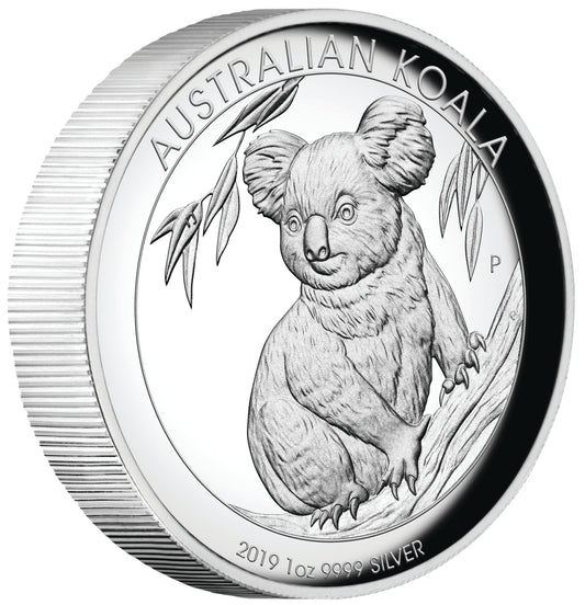 2019 $1 Australian Koala 1oz Silver High Relief Proof Coin
