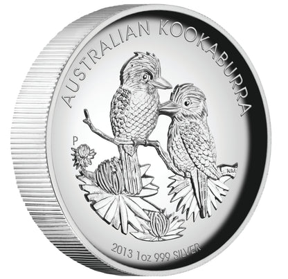 2013 $1 Australian Kookaburra 1oz Silver High Relief Proof Coin