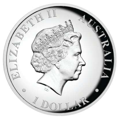 2013 $1 Australian Kookaburra 1oz Silver High Relief Proof Coin