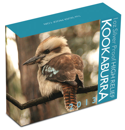 2013 $1 Australian Kookaburra 1oz Silver High Relief Proof Coin