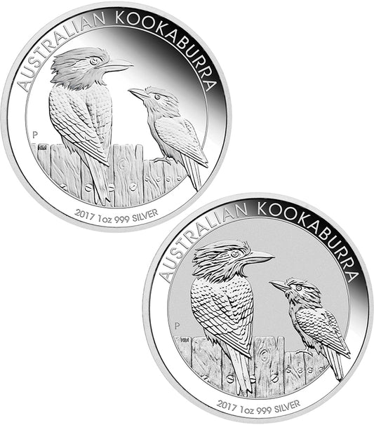 2017 $1 Australian Kookaburra 1oz Silver 2 Coin Set