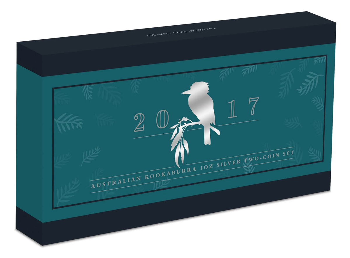 2017 $1 Australian Kookaburra 1oz Silver 2 Coin Set