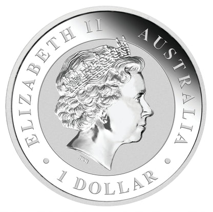 2017 $1 WMF Berlin Australian Kookaburra 1oz Silver Coloured Proof Coin
