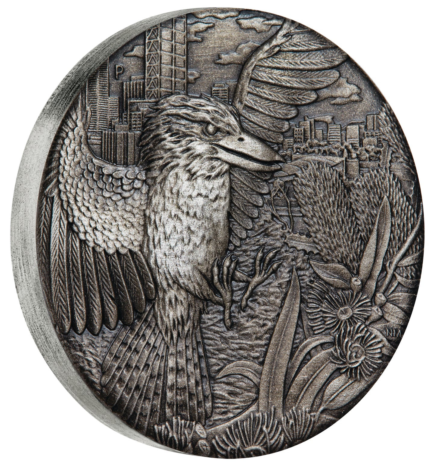 2018 $2 Australian Kookaburra 2oz Silver Antiqued Coin