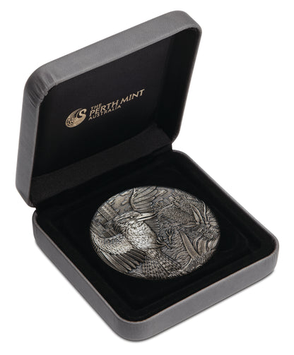 2018 $2 Australian Kookaburra 2oz Silver Antiqued Coin
