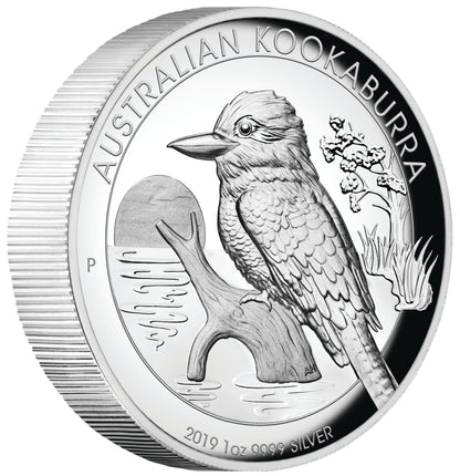 2019 $1 Australian Kookaburra 1oz Silver High Relief Proof Coin