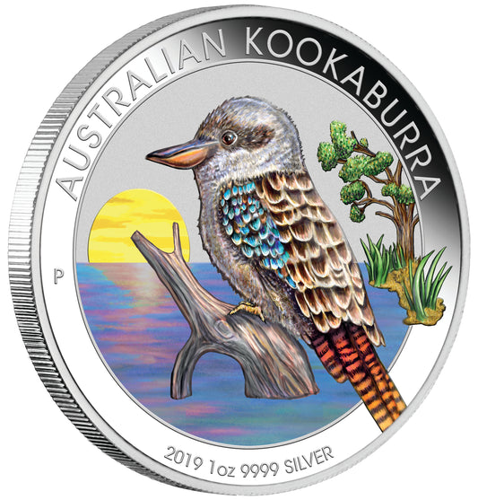 2019 $1 WMF Berlin Australian Kookaburra 1oz Silver Coloured Proof Coin
