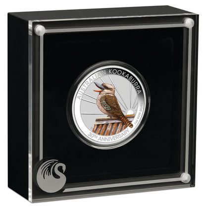 2020 $1 WMF Berlin 30th Anniversary Australian Kookaburra 1oz Silver Coloured Proof Coin