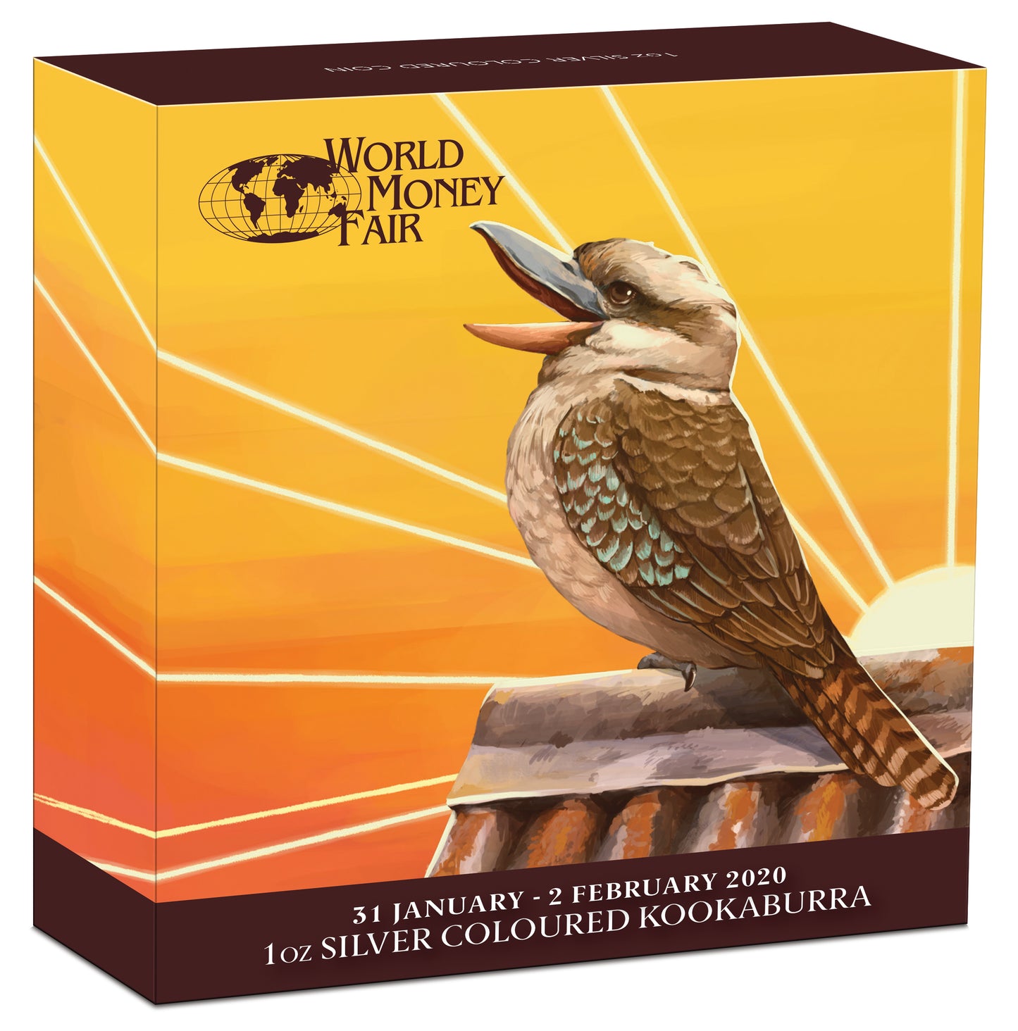 2020 $1 WMF Berlin 30th Anniversary Australian Kookaburra 1oz Silver Coloured Proof Coin