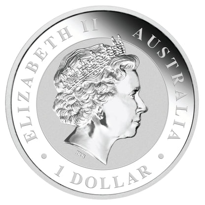 2014 $1 WMF Berlin Kangaroo 1oz Silver Coloured Proof Coin