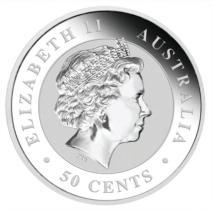 2016 50c ANDA Melbourne Kangaroo 1/2oz Silver Coloured Coin
