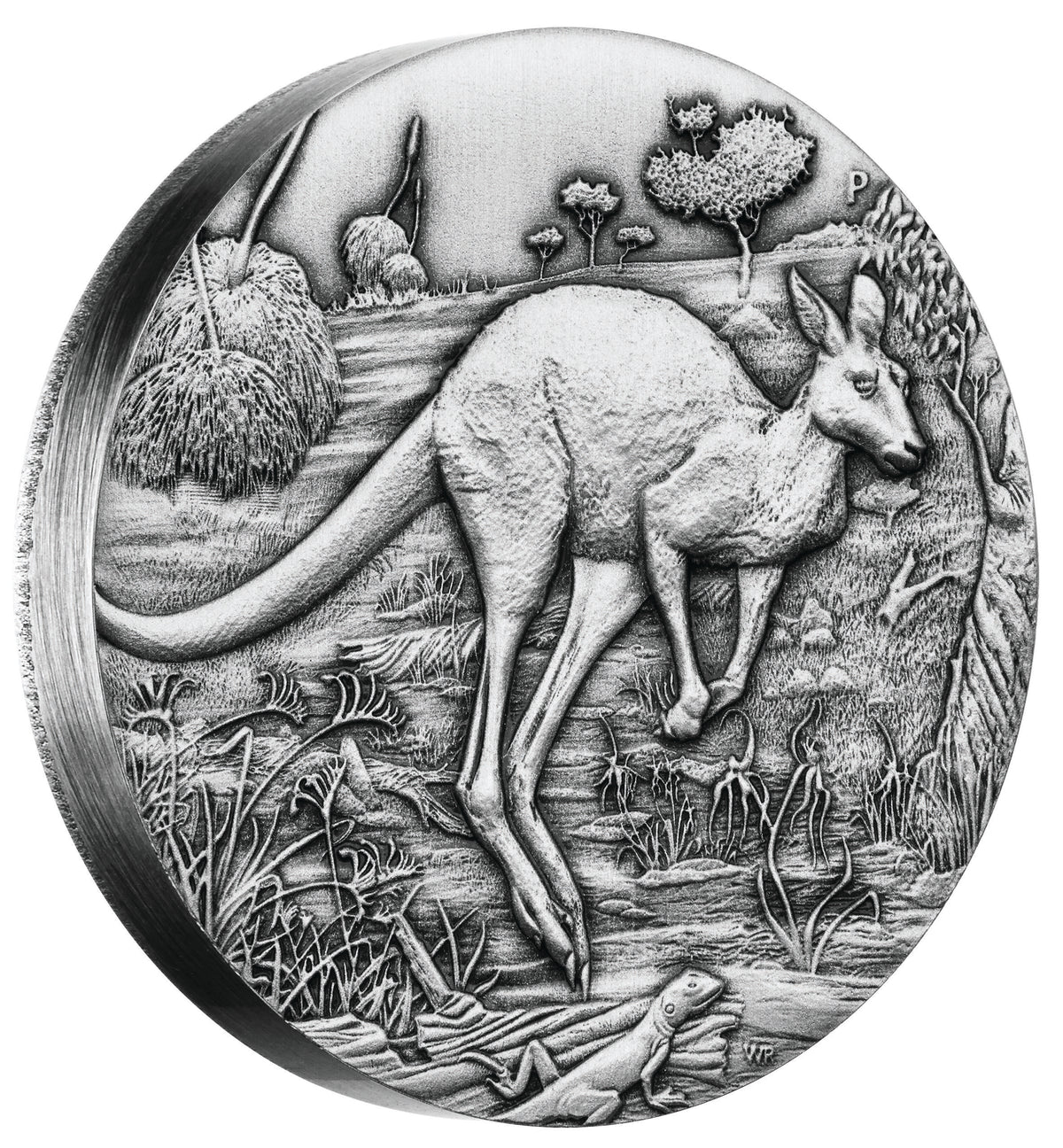 2016 $2 Australian Kangaroo 2oz Silver Antiqued Coin