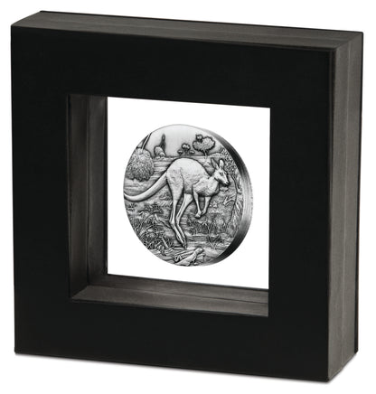 2016 $2 Australian Kangaroo 2oz Silver Antiqued Coin