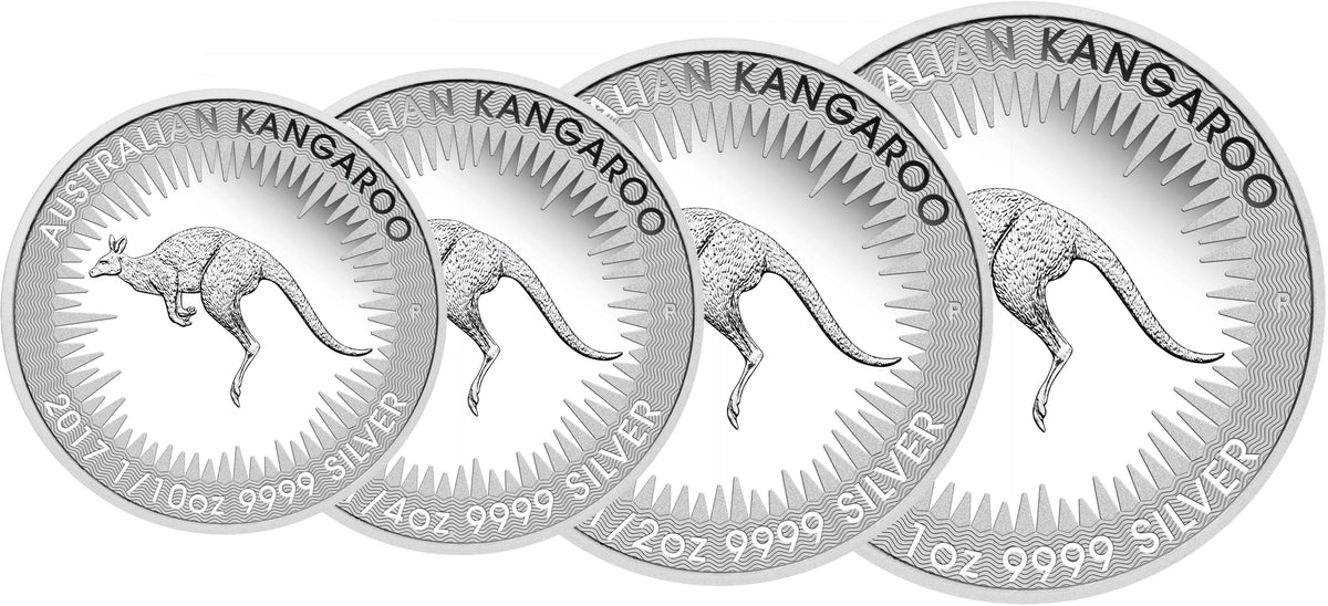 2017 Australian Kangaroo Silver Proof 4 Coin Set