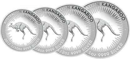 2017 Australian Kangaroo Silver Proof 4 Coin Set