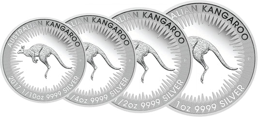 2017 Australian Kangaroo Silver Proof 4 Coin Set