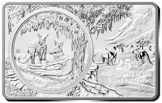 2018 25th Anniversary of The Silver Kangaroo 3oz Silver Coin & Bar Set