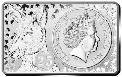 2018 25th Anniversary of The Silver Kangaroo 3oz Silver Coin & Bar Set