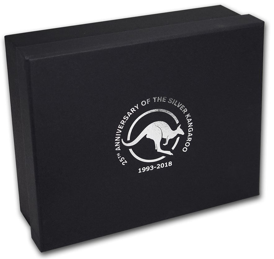 2018 25th Anniversary of The Silver Kangaroo 3oz Silver Coin & Bar Set