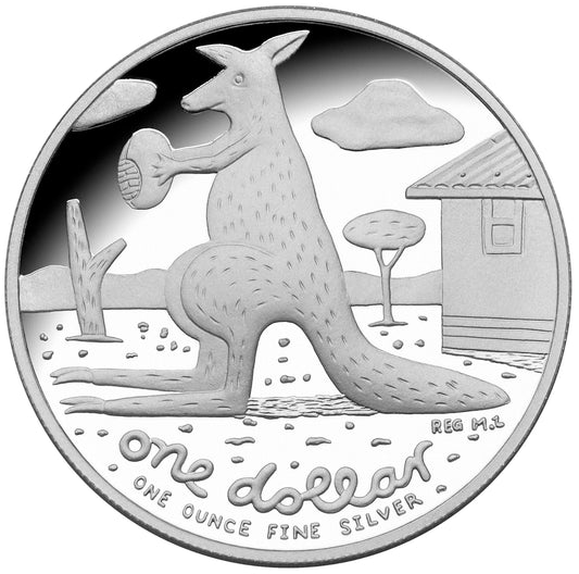 2008 $1 Australian Artist Kangaroo 1oz Silver Proof Coin