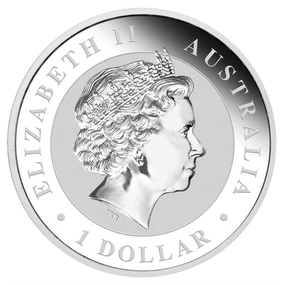 2018 $1 Australian Kangaroo 1oz Silver Gilded Coin