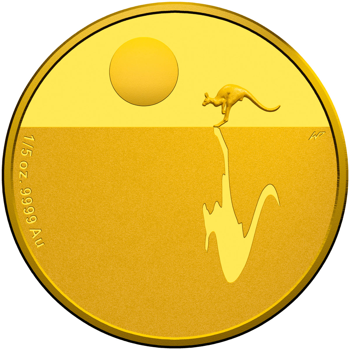 2017 $25 Kangaroo At Sunset 10th Anniversary 1/5oz Gold Proof Coin