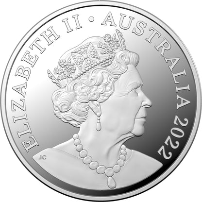 2022 $1 Dinosaurs Down Under 'C' Mintmark Silver Proof Coin