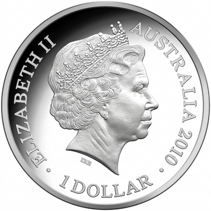 2010 $1 Kangaroo At Sunset Silver Proof Coin